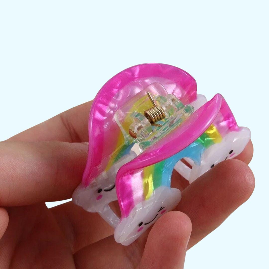 1 piece rainbow hair claw clip
