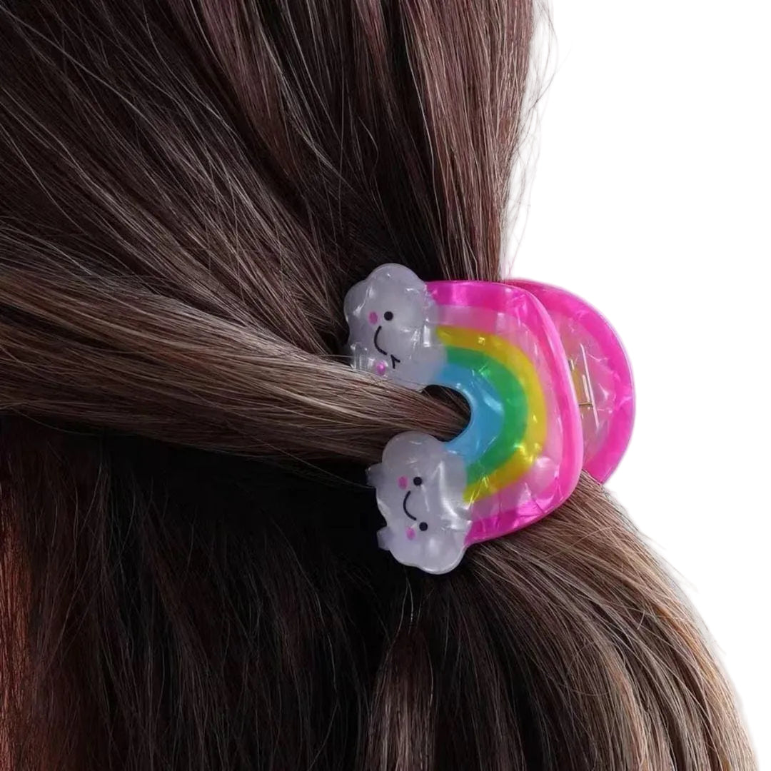 1 piece rainbow hair claw clip