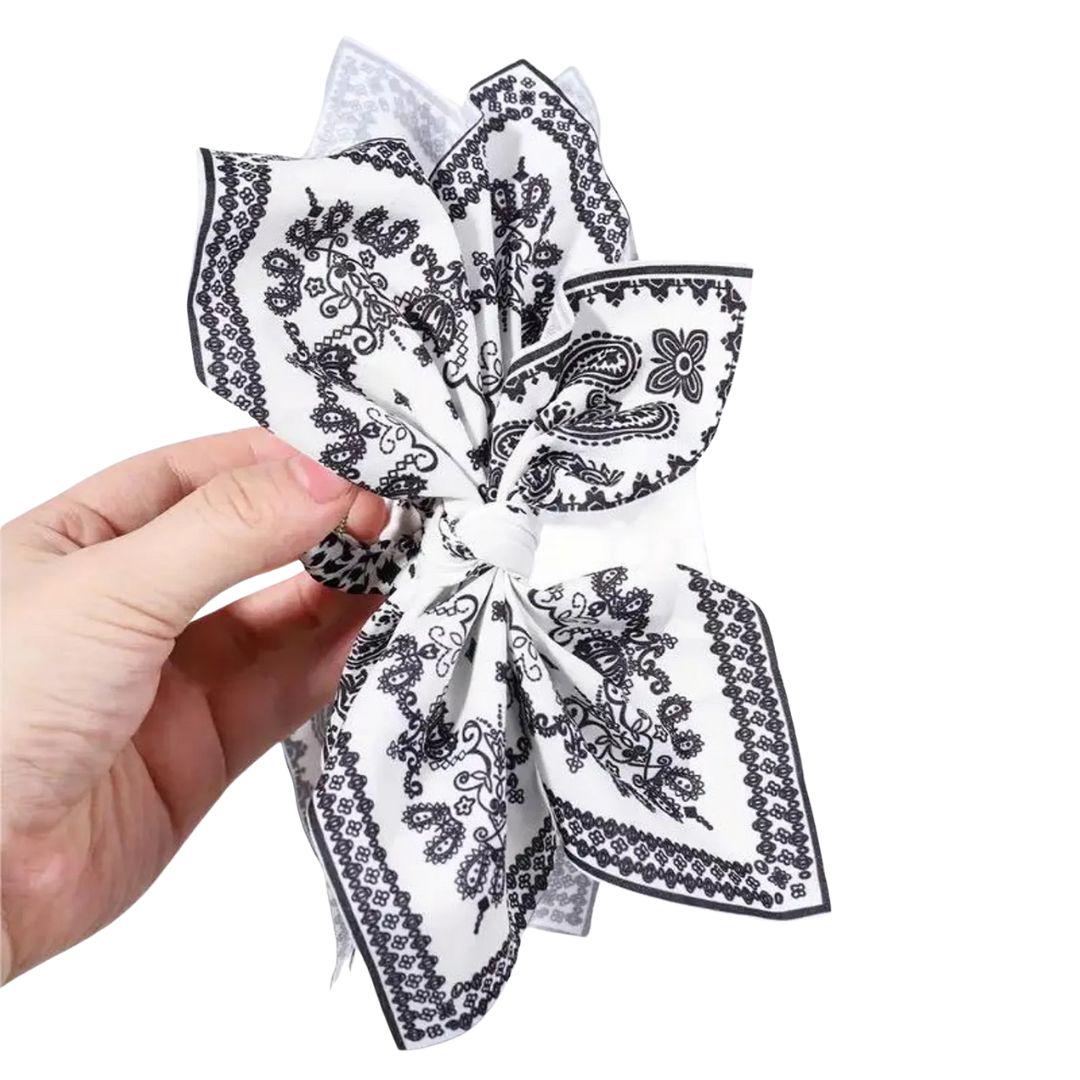 Boho Bow Bandana Hair Claw Clip