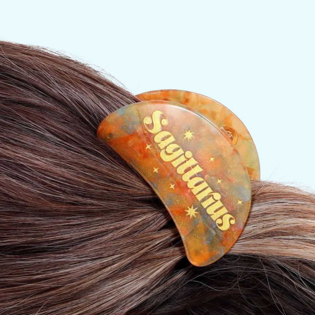 Zodiac sign hair claw clip