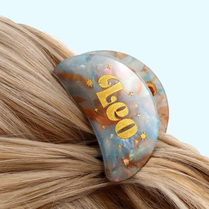 Zodiac sign hair claw clip