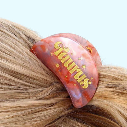 Zodiac sign hair claw clip