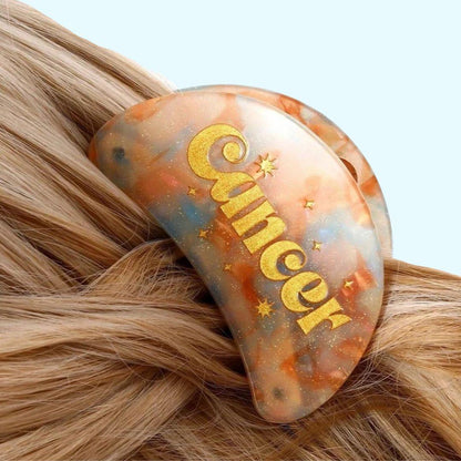 Zodiac sign hair claw clip