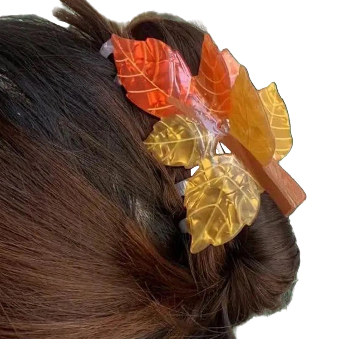1 piece fall leaves hair claw clip