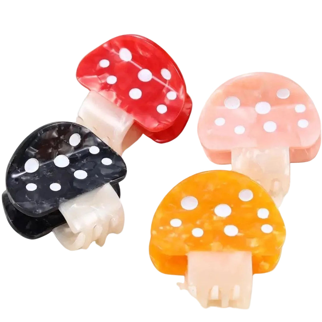 1 piece mini mushroom hair claw clip