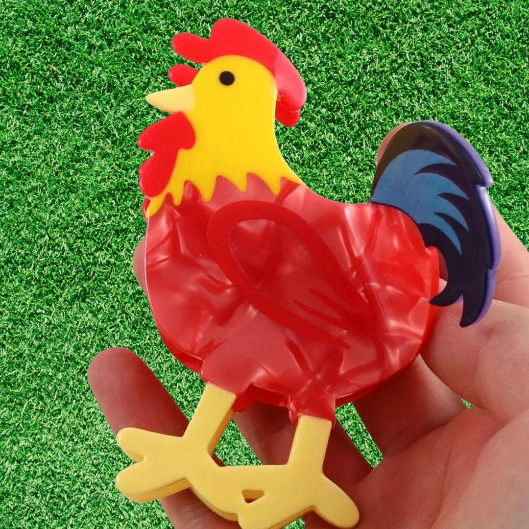 1 piece rooster hair claw clip