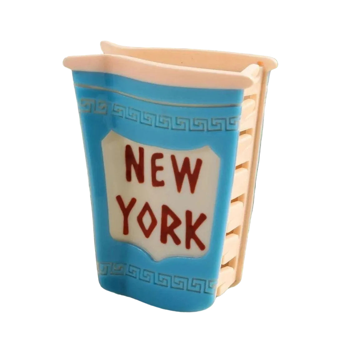 1 piece new York coffee cup hair claw clip