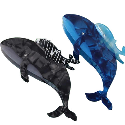 1 piece double whale hair claw clip
