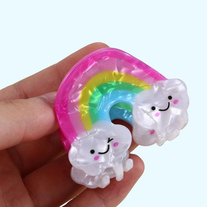 1 piece rainbow hair claw clip