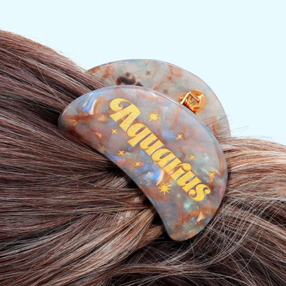 Zodiac sign hair claw clip
