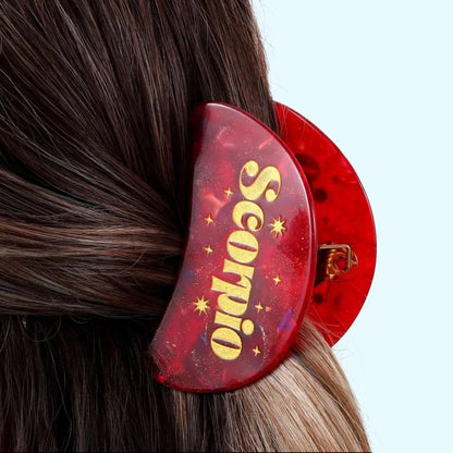 Zodiac sign hair claw clip