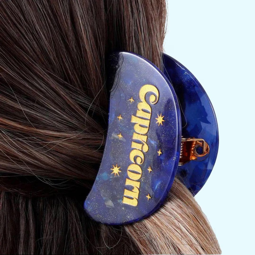 Zodiac sign hair claw clip