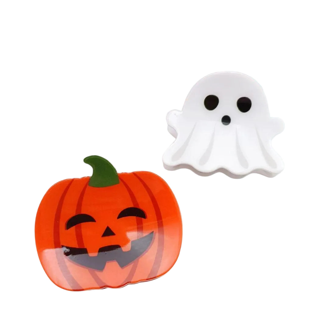 Halloween Pumpkin/Ghost hair claw clip