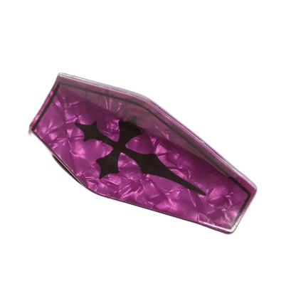 1 piece purple halloween coffin hair claw clip