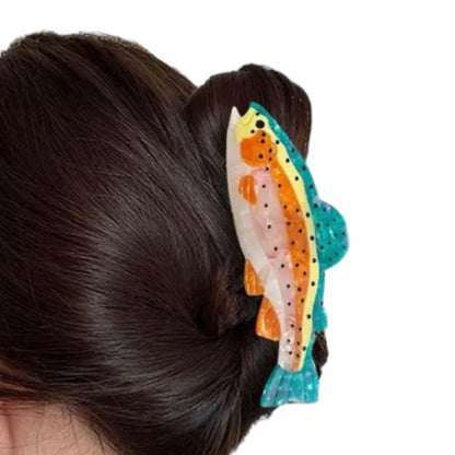 1 piece Jumbo trout fish hair claw clip