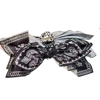 Boho Bow Bandana Hair Claw Clip