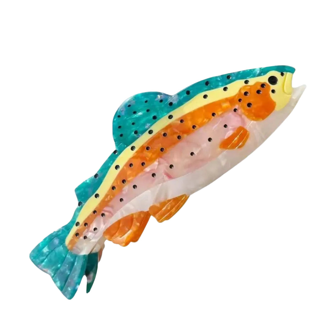 1 piece Jumbo trout fish hair claw clip