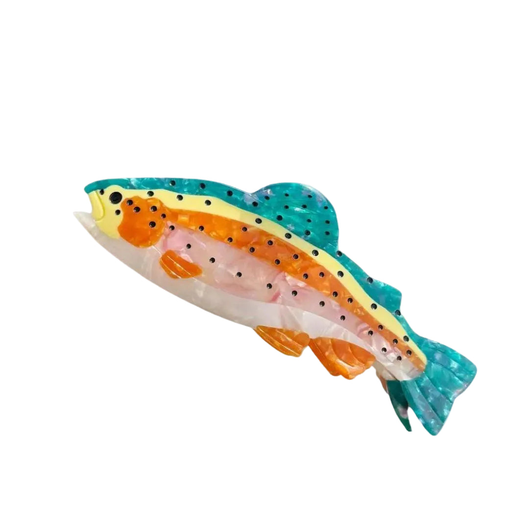 1 piece Jumbo trout fish hair claw clip