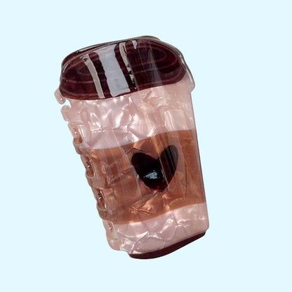 Coffee cup hair claw clip