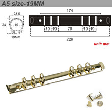 Load image into Gallery viewer, Moterm A5 Size Metal Spiral Rings Binder Clip With 2 Pairs of Screws