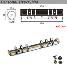 Load image into Gallery viewer, Moterm Personal/ PW Size Metal Spiral Rings Binder Clip With 2 Pairs of Screws