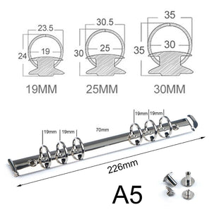 Moterm A5 Size Metal Spiral Rings Binder Clip With 2 Pairs of Screws