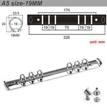 Load image into Gallery viewer, Moterm A5 Size Metal Spiral Rings Binder Clip With 2 Pairs of Screws