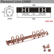 Load image into Gallery viewer, Moterm Personal/ PW Size Metal Spiral Rings Binder Clip With 2 Pairs of Screws