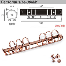 Load image into Gallery viewer, Moterm Personal/ PW Size Metal Spiral Rings Binder Clip With 2 Pairs of Screws