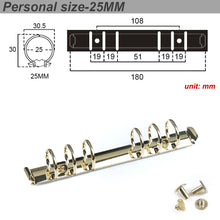 Load image into Gallery viewer, Moterm Personal/ PW Size Metal Spiral Rings Binder Clip With 2 Pairs of Screws