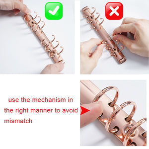 Moterm Personal/ PW Size Metal Spiral Rings Binder Clip With 2 Pairs of Screws