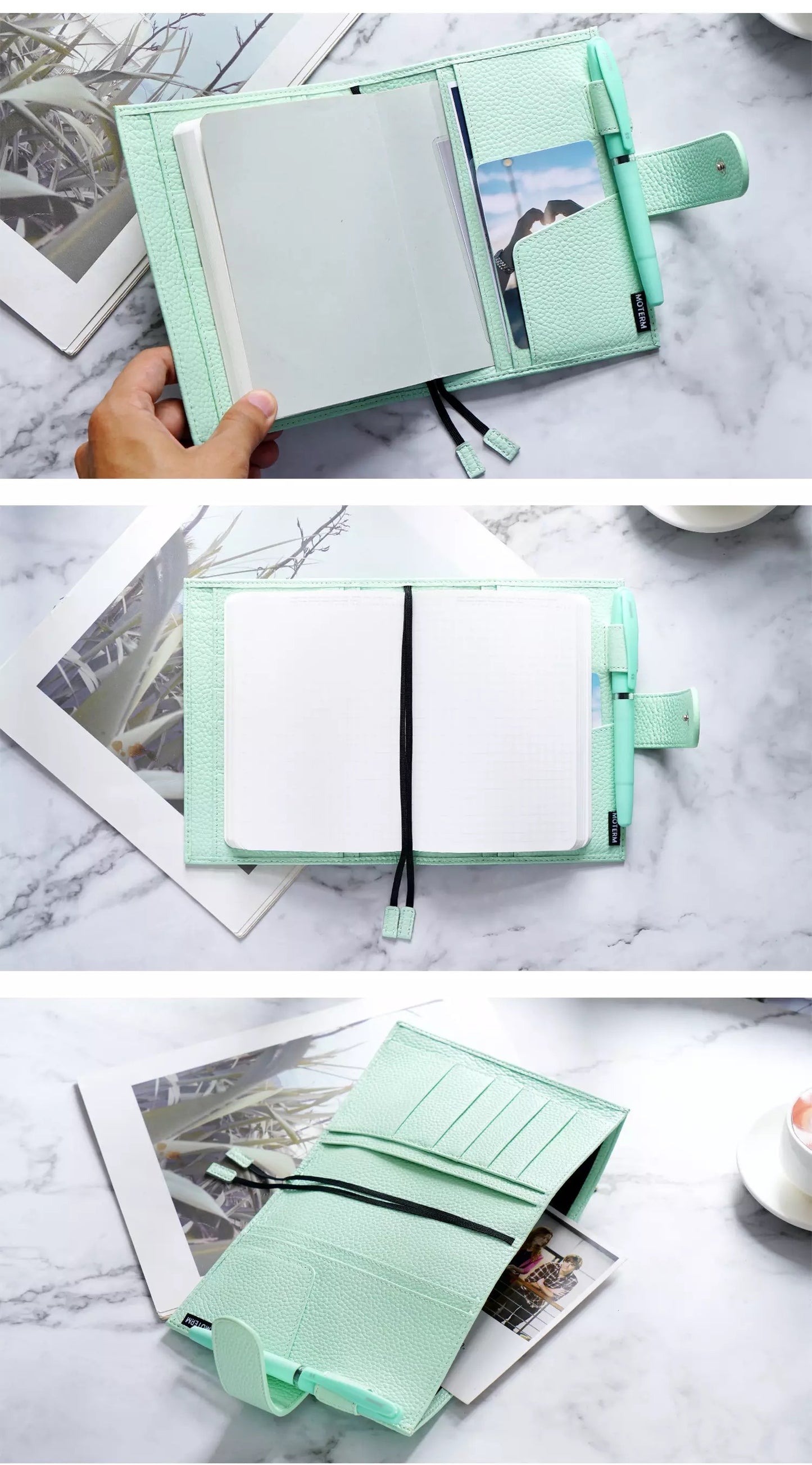 Moterm pebbled leather A6 Plus Cover journal