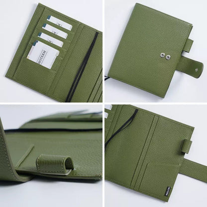 Moterm pebbled leather A6 Cover journal (Green)