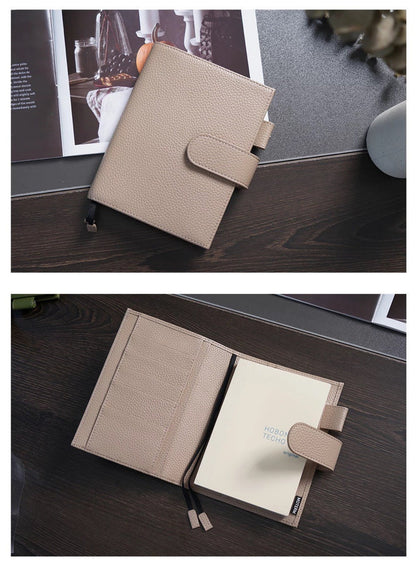 Moterm pebbled leather A6 Cover journal (Taupe)