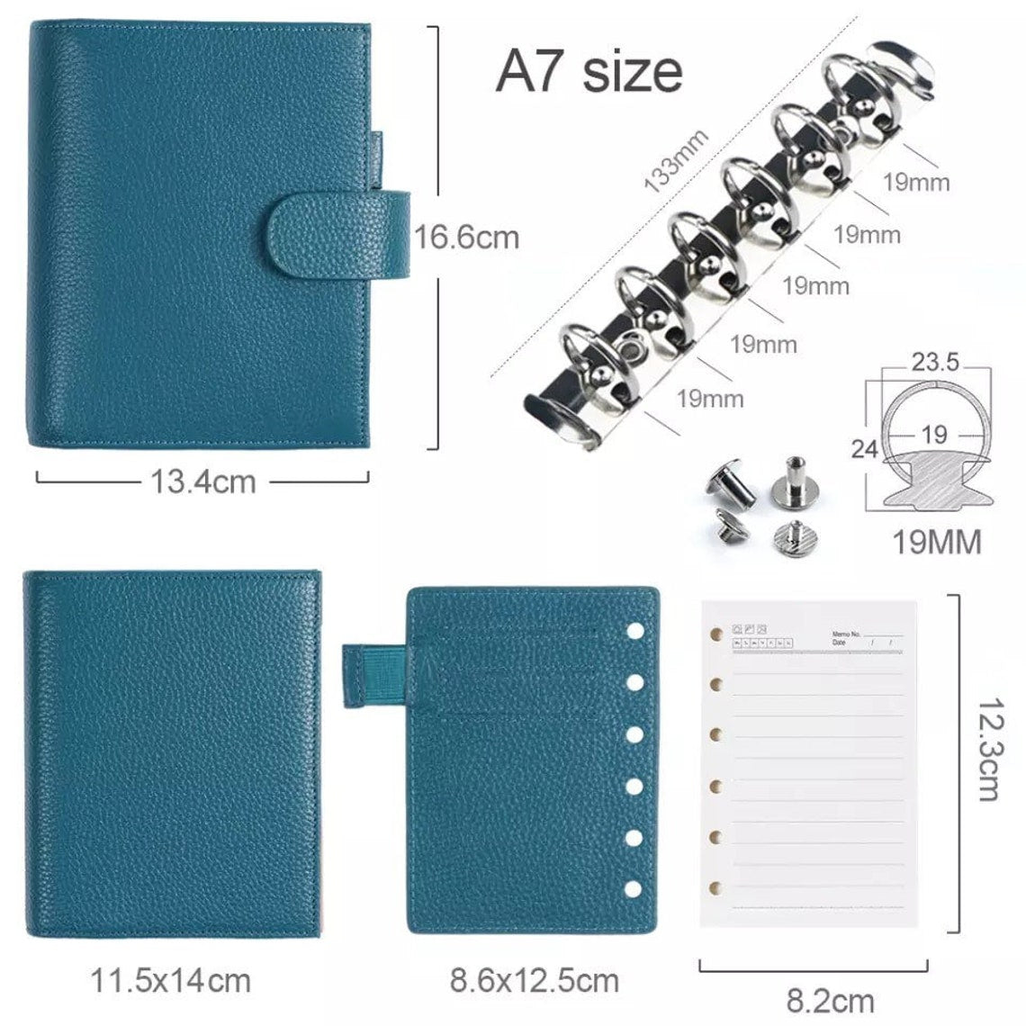 Moterm A7 leather journal Pocket Versa 3.0
