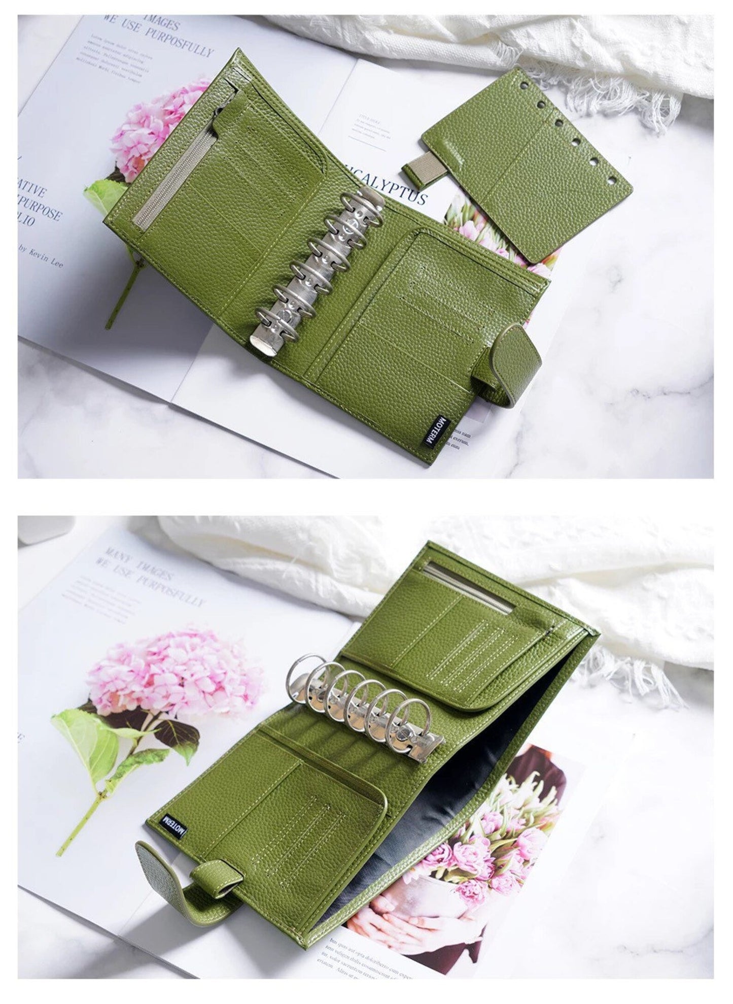 Moterm A7 Pocket 2.0 Litchi Luxe 30mm Rings Planner