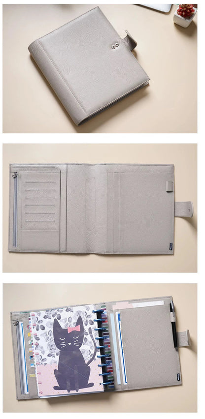 Moterm Genuine Leather Discbound Planner Cover