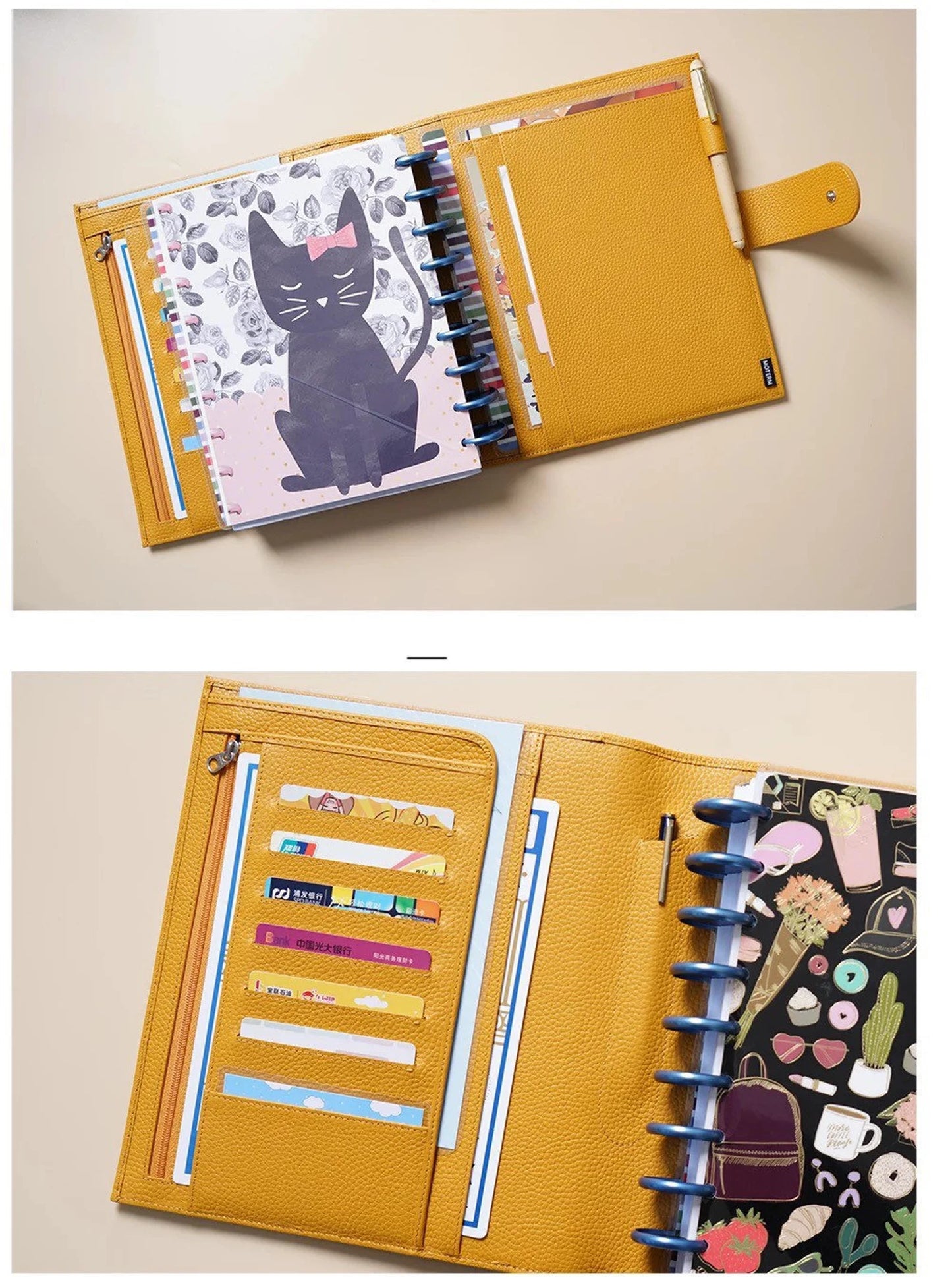 Moterm Genuine Leather Discbound Planner Cover