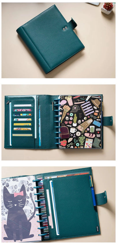 Moterm Genuine Leather Discbound Planner Cover
