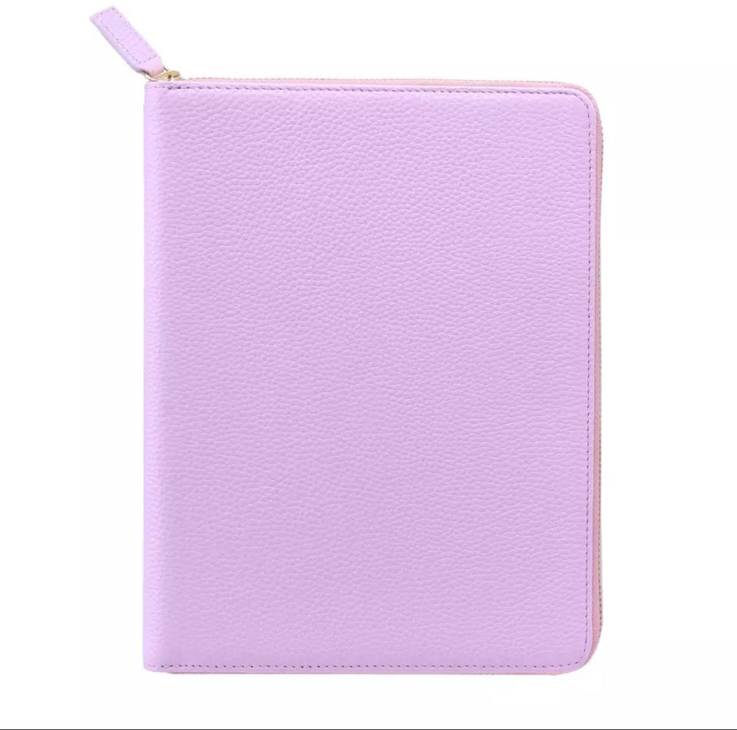 Moterm Genuine Pebbled Grain Leather A5 Zip Cover With Back Pocket Cowhide  Planner Zipper Organizer Agenda Journal Diary 