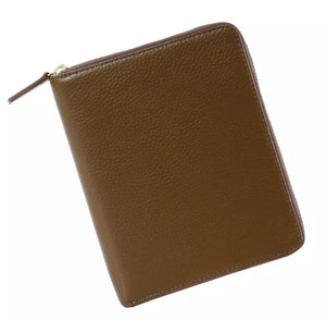 Moterm Genuine Pebbled Grain Leather A6 Zip Cover With Back Pocket