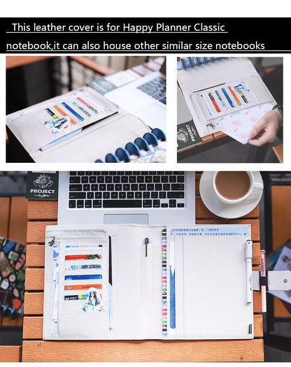 Moterm Genuine Leather Discbound Planner Cover